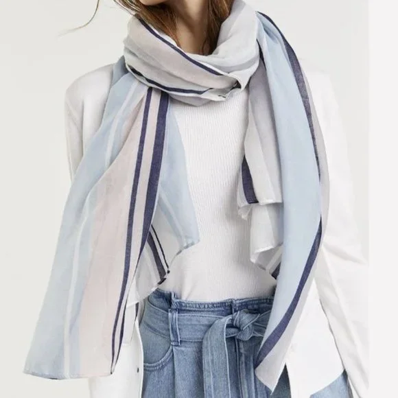 Beach Pool Swimwear Multicolour Stripe Pattern Coverup Scarf NWT One Size - Picture 3 of 8